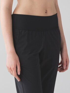lululemon athletica Black Harem-Style OM Pant (original release ties at ankles